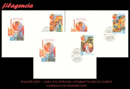 RUSIA SPD-FDC. 1980-36 VUELO ESPACIAL CONJUNTO UNIÓN SOVIÉTICA-CUBA - FDC