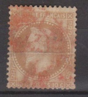 France N° 28A Type I Oblitération Rouge - 1863-1870 Napoléon III Lauré