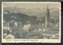 Varese - Panorama E Visuale Del Monte Rosa - Viaggiata 1940 - Rif. Fx144 - Varese