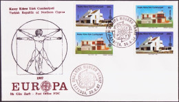 Chypre Turque - Cyprus - Zypern FDC 1987 Y&T N°188 à 191 - Michel N°205A à 206C - EUROPA - Lettres & Documents