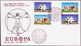 Europa CEPT 1987 Chypre Turque - Cyprus - Zypern FDC Y&T N°188 à 191 - Michel N°205A à 206C - 1987