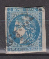 France N° 45B 2e Choix Type II Repére 2 - 1870 Ausgabe Bordeaux