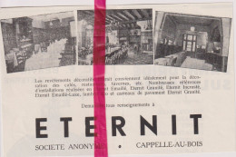 Pub Reclame - Eternit , Kapelle Op Den Bos - Orig. Knipsel Coupure Tijdschrift Magazine - 1937 - Publicités