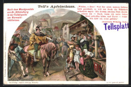 Künstler-AK Tell`s Apfelschuss Nach Einem Wandgemälde Von Dr. Stückelberg In Der Tellskapelle Am Vierwaldstättersee  - Fairy Tales, Popular Stories & Legends
