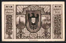 Künstler-AK Wien, 10. Deutsches Sängerbundesfest 1928, Wartburg, Wappen  - Otros & Sin Clasificación