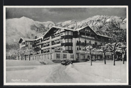 AK Bayrisch Gmain, Hotel Am Forst Im Schnee  - Autres & Non Classés