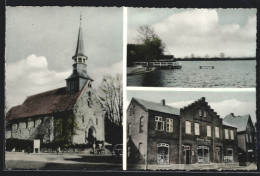 AK Schenefeld /Mittelholstein, Blick Auf Kirche Und Geschäft  - Sonstige & Ohne Zuordnung