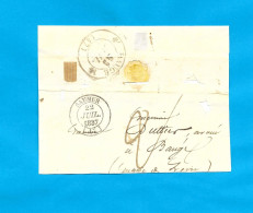 Lettre (ce N'est Qu'un Devant D'enveloppe) Du 22 Juillet 1837 De Saumur Vers Baugé MA 10-4-2 - 1801-1848: Precursors XIX