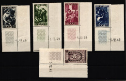 Saarland 267-271 Br Postfrisch Teilweise Mit Anhängendem Leerfeld #HT749 - Autres & Non Classés