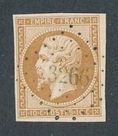 DX-41: FRANCE: N°13B Obl PC 3266 (ST SAUD  (29)) Rare    1er Choix - 1853-1860 Napoleon III