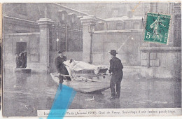 Tyu-  75 Paris   Cpa  QUAI De PASSY - De Overstroming Van 1910