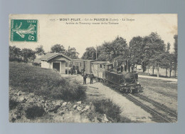 CPA - 42 - Mont-Pilat - Col De Pavezin - La Station - Arrivée Du Tramway Venant De La Terrasse - Circulée En 1912 - Mont Pilat