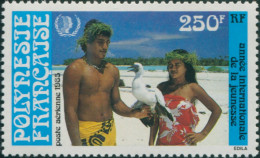 French Polynesia 1985 Sc#C214,SG457 250f Couple Holding Blue-faced Booby MLH - Other & Unclassified