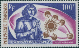 French Polynesia 1973 Sc#C95,SG166 100f Copernicus And Planets MNH - Sonstige & Ohne Zuordnung