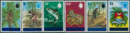 Tuvalu 1976 SG14-19 Coconuts Shark Handicrafts Weaving Arms MNH - Tuvalu (fr. Elliceinseln)