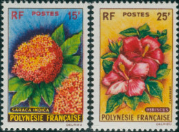 French Polynesia 1962 Sc#196-197,SG20-21 Flowers Set MNH - Other & Unclassified