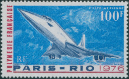 French Polynesia 1976 Sc#C127,SG210 100f Concorde MLH - Other & Unclassified