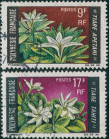 French Polynesia 1969 Sc#245-246,SG91-92 Flowers Set FU - Autres & Non Classés
