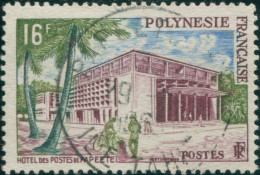 French Polynesia 1958 Sc#195,SG10 16f Post Office Papeete FU - Sonstige & Ohne Zuordnung