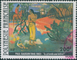 French Polynesia 1979 Sc#C169,SG301 200f Waiting For A Letter Painting FU - Andere & Zonder Classificatie