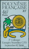 French Polynesia 1982 Sc#366,SG375 46f Sun, Man And Pacific Scene MLH - Autres & Non Classés