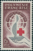French Polynesia 1963 Sc#205,SG30 15f Red Cross MLH - Other & Unclassified