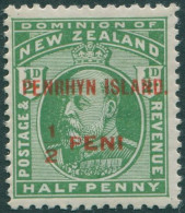 Cook Islands Penrhyn 1914 SG19b ½d Green KEVII No Stop After PENI MLH - Penrhyn