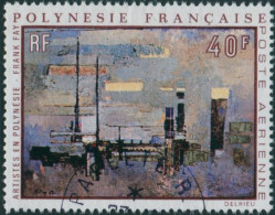 French Polynesia 1970 Sc#C64,SG123 40f Harbour Scene Painting FU - Andere & Zonder Classificatie
