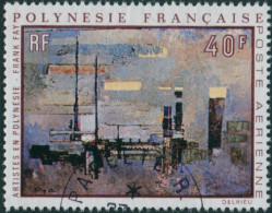 French Polynesia 1970 Sc#C64,SG123 40f Harbour Scene Painting FU - Autres & Non Classés