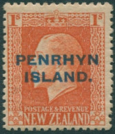 Cook Islands Penrhyn 1917 SG27 1s Vermillion KGV MH - Penrhyn