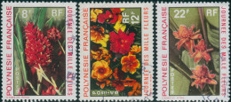 French Polynesia 1971 Sc#264-266,SG134-136 Flowers Set FU - Autres & Non Classés