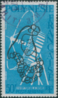 French Polynesia 1978 Sc#C164,SG278 50f Polynesian Girl And Aerial FU - Other & Unclassified