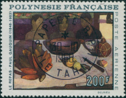 French Polynesia 1968 Sc#C48,SG87 200f The Meal Painting (Gauguin) FU - Andere & Zonder Classificatie