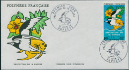 French Polynesia 1974 Sc#C105,SG186 12f Protection Of Nature FDC - Other & Unclassified