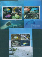 Cook Islands Penrhyn 2012 SG616-618 Tropical Fish MS Set Of 3 MNH - Penrhyn