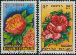 French Polynesia 1962 Sc#196-197,SG20-21 Flowers Set FU - Other & Unclassified