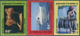 French Polynesia 1993 SG672-674 Bonito Fishing Set MNH - Sonstige & Ohne Zuordnung