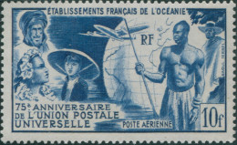 French Oceania 1949 SG210 10f Blue UPU MLH - Autres & Non Classés