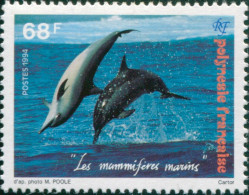 French Polynesia 1994 Sc#635,SG695 68f Spinner Dolphins MLH - Other & Unclassified