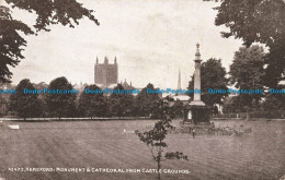 R678372 Hereford. Monument And Cathedral From Castle Grounds. Photochrom. Sepiat - World