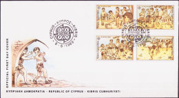 Chypre - Zypern - Cyprus FDC 1989 Y&T N°712 à 715 - Michel N°715 à 718 - EUROPA - Covers & Documents