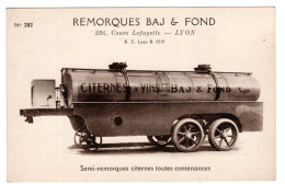 Lyon , Baj Et Fond , Semi Remorques , Vins - Other & Unclassified