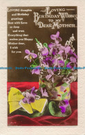 R678380 Loving Birthday Wishes To My Dear Mother. Flowers. Art. RP. 1940 - World
