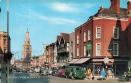 ROYAUME UNI  - Gloucester - Westgate Street  - The Hampshire -  Église - Rue Historique Et Commerciale - Carte Postale - Gloucester