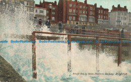 R677503 Brighton. Rough Sea By Volks Electric Railway. Brighton Palace Series No - World