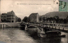 N°4503 W -cpa Grenoble -le Pont De France Et Le Cours St André- - Grenoble