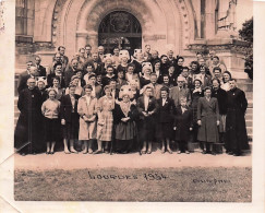 Photo Originale - Habitants De  SCAER ( 29- Finistere ) En Pelerinage A Lourdes En 1954 - Format 18 X 15 Cm - Andere & Zonder Classificatie
