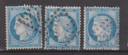 France N° 60A, 60B Et 60C (les 3 Types) - 1871-1875 Cérès