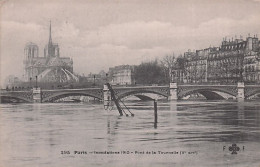 PARIS - Inondations 1910 - Pont De La Tournelle - Paris Flood, 1910