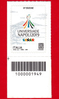 Nuovo - MNH - ITALIA - 2019 - 30 Edizione Universiade Napoli 2019 – Logo – B Zona 2 50 G. - Barre 1949 - Bar-code